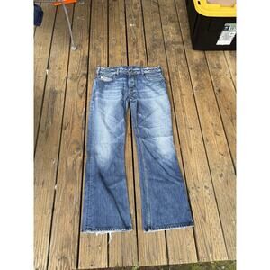 Diesel Zathan 00891 36/32 Made In Italy 100% COTTON Bootcut Light Wash